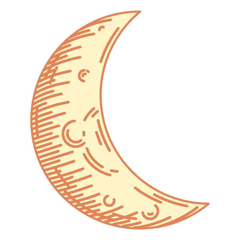 OnlineLabels Clip Art - Crescent moon